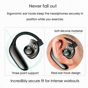 img 3 attached to 🎧 Спортивные беспроводные наушники True Cordless с Bluetooth 5.0 | HD стерео шумоподавляющие наушники для тренировок при беге, велосипедных прогулках, упражнениях | Беспроводные спортивные наушники