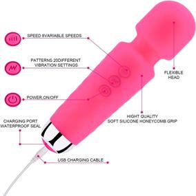 img 2 attached to 💦 Waterproof Upgraded Handheld Cordless Wand Massager for Deep Tissue Back Massage – Perfect Electric Massager for Men and Women, Quiet and Effective Shoulder and Body Massage – Pink