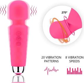 img 3 attached to 💦 Waterproof Upgraded Handheld Cordless Wand Massager for Deep Tissue Back Massage – Perfect Electric Massager for Men and Women, Quiet and Effective Shoulder and Body Massage – Pink