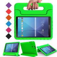 bmouo kids case for samsung galaxy tab e 9.6 - shockproof lightweight protective handle stand case for samsung galaxy tab e/tab e nook 9.6 inch sm-t560, green logo