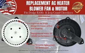 img 2 attached to High-Quality Replacement AC Heater Blower Motor Fan - Replace 5012701AB, PM9198, 700012, 5096255AA, 5096256AA - Compatible with 2002-2008 Dodge Ram 1500, 2500, 3500, 02-04 Jeep Grand Cherokee - Air Conditioner Fan