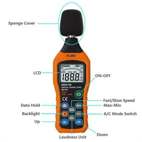 img 3 attached to 🔊 VLIKE Noise Sound Level Meter - Digital Decibel Meter with LCD for Accurate Audio Measurement from 30 dB to 130 dB - DB Meter with A and C Frequency Weighting Ideal for Sound Level Testing