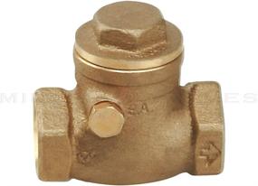 img 1 attached to 🚫 Efficient Backflow Prevention with Midline Valve 432U234 Swing Check Valve - Lead Free, 1/2 in. FIP Connections, Cast Brass