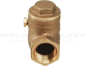 img 3 attached to 🚫 Efficient Backflow Prevention with Midline Valve 432U234 Swing Check Valve - Lead Free, 1/2 in. FIP Connections, Cast Brass