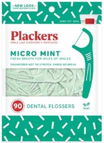 img 1 attached to 🦷 Plackers Dental Flossers, Micro Mint 90 each - Value Pack of 180 - By Plackers