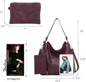 img 3 attached to 👜 Женские кожаные плечевые сумки XS160773 - множество вариантов стилей для хобо-сумок и кошельков