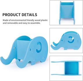 img 3 attached to 🐘 Mokani Cute Elephant Desk Supplies Organiser: Multi-functional Office Accessories with Cell Phone Stand – Stylish Desk Decoration for Organised Workspaces!