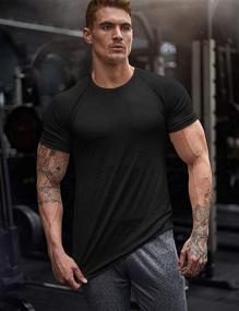 img 2 attached to COOFANDY Men's Gym Training Tee - Short Sleeve Workout T-Shirt for Bodybuilding, Muscle Building, and Fitness