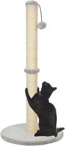 img 4 attached to 🐱 Kazura Tall Cat Scratching Post: Vertical Full Stretch Claw Scratcher with Sisal Rope, Soft Plush Cover, and Modern Stable Design for Cats (34")