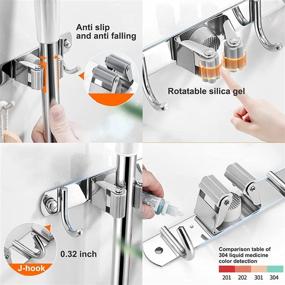 img 3 attached to Adofect Stainless Steel Wall-mounted Bathroom Organizer