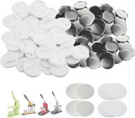 🔘 200 sets of 58mm/2.25 inch button supplies for button maker machine - includes blank round badge button pins with plastic back cover, metal cover, clear film, and blank paper logo