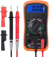 🔧 proster digital multimeter: backlit lcd display for ac/dc voltage, dc current, resistance, hfe transistor, diode, npn transistor, continuity test logo