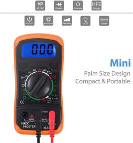 img 3 attached to 🔧 Proster Digital Multimeter: Backlit LCD Display for AC/DC Voltage, DC Current, Resistance, HFE Transistor, Diode, NPN Transistor, Continuity Test