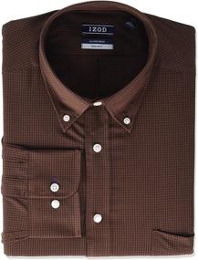 img 1 attached to 👔 IZOD Regular Stretch Gingham Shirts: Stylish and Comfortable Men's Clothing