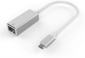 img 4 attached to Переносной адаптер USB-C к Ethernet: Thunderbolt 3/Type-C к RJ45 Гигабитный Ethernet сетевой хаб для MacBook Pro, iPad Pro, MacBook Air, Surface Book 2 и других устройств - адаптер LAN сети 10/100/1000 Мбит/с.