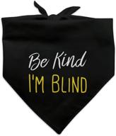 🐶 black pet bandana - be kind i'm blind dog логотип