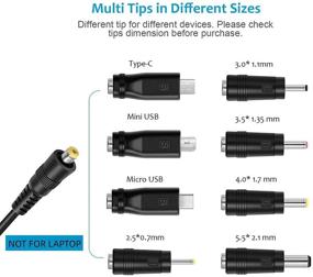 img 2 attached to Versatile Replacement AC/DC Adapter: 5V Charger Cord with 8 Tips for Various 5V Electronics - USB Hub, TV Box, LED Pixel Light, Tablet, Camera, BT Speaker, GPS, Toys, Webcam, Router and More