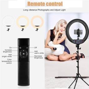 img 1 attached to 🌟 Enhance Your Live Streams and Makeup Sessions with the 12 Inch Selfie Ring Light Kit - 67" Tripod Stand, Cell Phone Holder, 3 Color Modes, 10 Brightness Levels, 55W 6000K Dimmable - iPhone/Android Compatible! Perfect for TikTok Too!