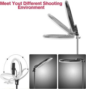 img 2 attached to 🌟 Enhance Your Live Streams and Makeup Sessions with the 12 Inch Selfie Ring Light Kit - 67" Tripod Stand, Cell Phone Holder, 3 Color Modes, 10 Brightness Levels, 55W 6000K Dimmable - iPhone/Android Compatible! Perfect for TikTok Too!