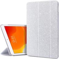 📱 ulak ipad 10.2 inch case - slim lightweight trifold smart shell for ipad 9th gen 2021, ipad 8th/7th gen 2020/2019 - premium shockproof case in silver logo