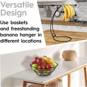 img 4 attached to 🍌 Banana Kitchen Counter Vegetable Basket: Organize and Display Your Fresh Produce