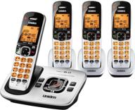 📞 uniden dect 6.0 expandable cordless phone with digital answering system - silver (d1780-4) - 4 handsets logo