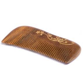 img 2 attached to 🪡 Breezelike Wooden Hair Comb - Women's Fine Tooth Wood Comb for No Static, Natural Detangling - Authentic Sandalwood Comb