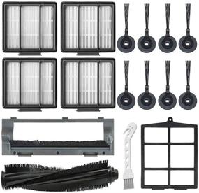 img 4 attached to 🔧 Запчасти Mochenli для Shark ION Robot S87 R85 RV850: Комплект аксессуаров с 8 боковыми щетками, 4 HEPA-фильтрами, 1 основным фильтром, 1 основной щёткой и 1 защитной крышкой для основной щётки.