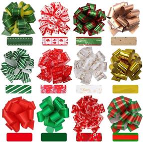 img 4 attached to 🎁 Lulu Home 24 PCS Christmas Pull Bows for Gifts - Assorted Colorful Xmas Bows for Present Wrapping