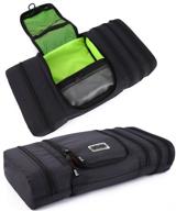 🌙 space-saving waterproof travel toiletry bag - graphite-lime pro packing cubes - ideal toiletries kit for men and women - flat-pack design logo