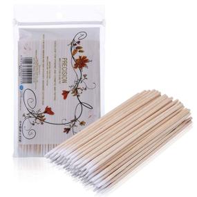 img 2 attached to ⚡ Precision Microblading Cotton Swabs - 500 Count, 4 Inch Pointed Applicators - Tattoo Permanent Supplies (Pack of 5)