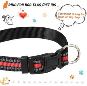 img 1 attached to 🐶 Reflective Nylon Dog Collar Set - Adjustable & Quick Release Pet Collars for Dogs