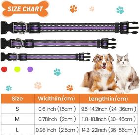 img 3 attached to 🐶 Reflective Nylon Dog Collar Set - Adjustable & Quick Release Pet Collars for Dogs