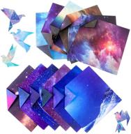 vibrant galaxy origami paper: premium 6x6 inch double sided sheets - perfect for kids, grown-ups, scrapbooking, and crafts logo