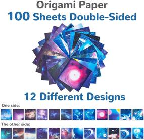 img 2 attached to Vibrant Galaxy Origami Paper: Premium 6x6 Inch Double Sided Sheets - Perfect for Kids, Grown-ups, Scrapbooking, and Crafts