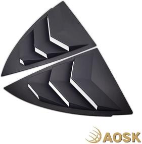 img 3 attached to AOSK Tesla Model Y Window Scoop Louvers 2020-2021: 🚗 Matt Black Side Window Visor Cover for Enhanced Style and Protection