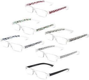 img 4 attached to 👓 Lightweight 6-Pack Blue Light Blocking Reading Glasses with Spring Hinges - Computer Readers for Men and Women