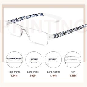 img 2 attached to 👓 Lightweight 6-Pack Blue Light Blocking Reading Glasses with Spring Hinges - Computer Readers for Men and Women