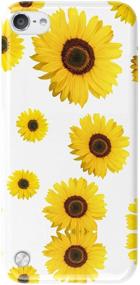 img 3 attached to J.west White Sunflower Pattern iPod Touch Case - Cute & Protective Floral Print Cover for iPod Touch 7, 6th Gen & 5 - Girls & Women Soft TPU Silicone Slim Design