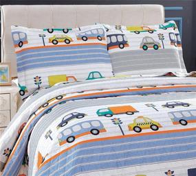 img 3 attached to Reversible Lightweight Children Coverlet Bedspread