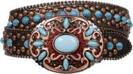 💠 authentic women's accessories with western-style turquoise rhinestone embellishment logo