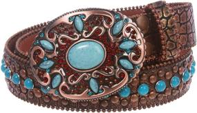 img 2 attached to 💠 Authentic Women's Accessories with Western-style Turquoise Rhinestone Embellishment