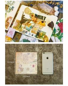 img 1 attached to 🐱 CATaireen Junk Journal Card Making Supplies Kit: Premium Vintage Gold Washi Paper Pack with 120pcs Collage Decoupage Art Craft Embellishments - Perfect for DIY TN Travel Notebooks and Adults Scrapbooking