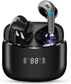 img 3 attached to 🎧 Итоговое удобство: наушники Bluetooth с микрофоном и зарядным кейсом