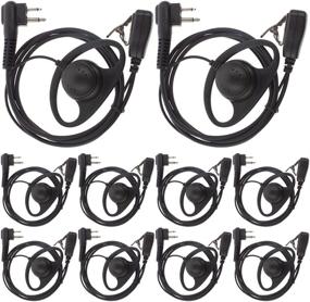 img 4 attached to Tenq D Shape Earpiece Headset PTT For Motorola Two Way Radio Walkie Talkie 2Pin(Pack Of 10)