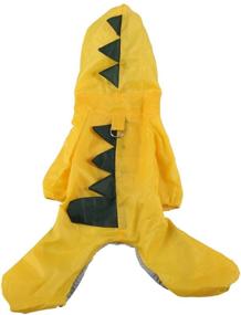 img 1 attached to 🦖 Coomour Dog Raincoats: Stylish Adjustable Dinosaur Rain Poncho for Cats & Dogs - Cute, Waterproof Hoodies for Pets of All Sizes