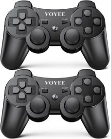img 4 attached to 🎮 High-Performance 2 Pack VOYEE Wireless Controller for PS3 - Upgraded Joystick, Rechargeable Battery, Motion Control, Double Shock