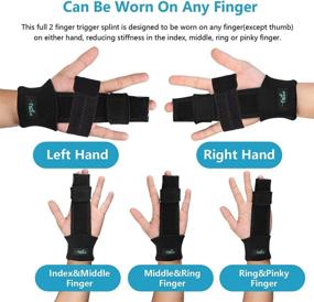 img 3 attached to 🖐️ 2 Finger Splint Trigger Finger Splint: Adjustable Hand and Wrist Brace for Sprains, Mallet Injury, Arthritis - Straightening Immobilizer Treatment (S/M)