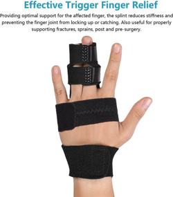 img 1 attached to 🖐️ 2 Finger Splint Trigger Finger Splint: Adjustable Hand and Wrist Brace for Sprains, Mallet Injury, Arthritis - Straightening Immobilizer Treatment (S/M)