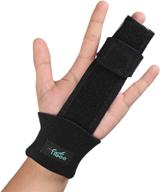 🖐️ 2 finger splint trigger finger splint: adjustable hand and wrist brace for sprains, mallet injury, arthritis - straightening immobilizer treatment (s/m) логотип